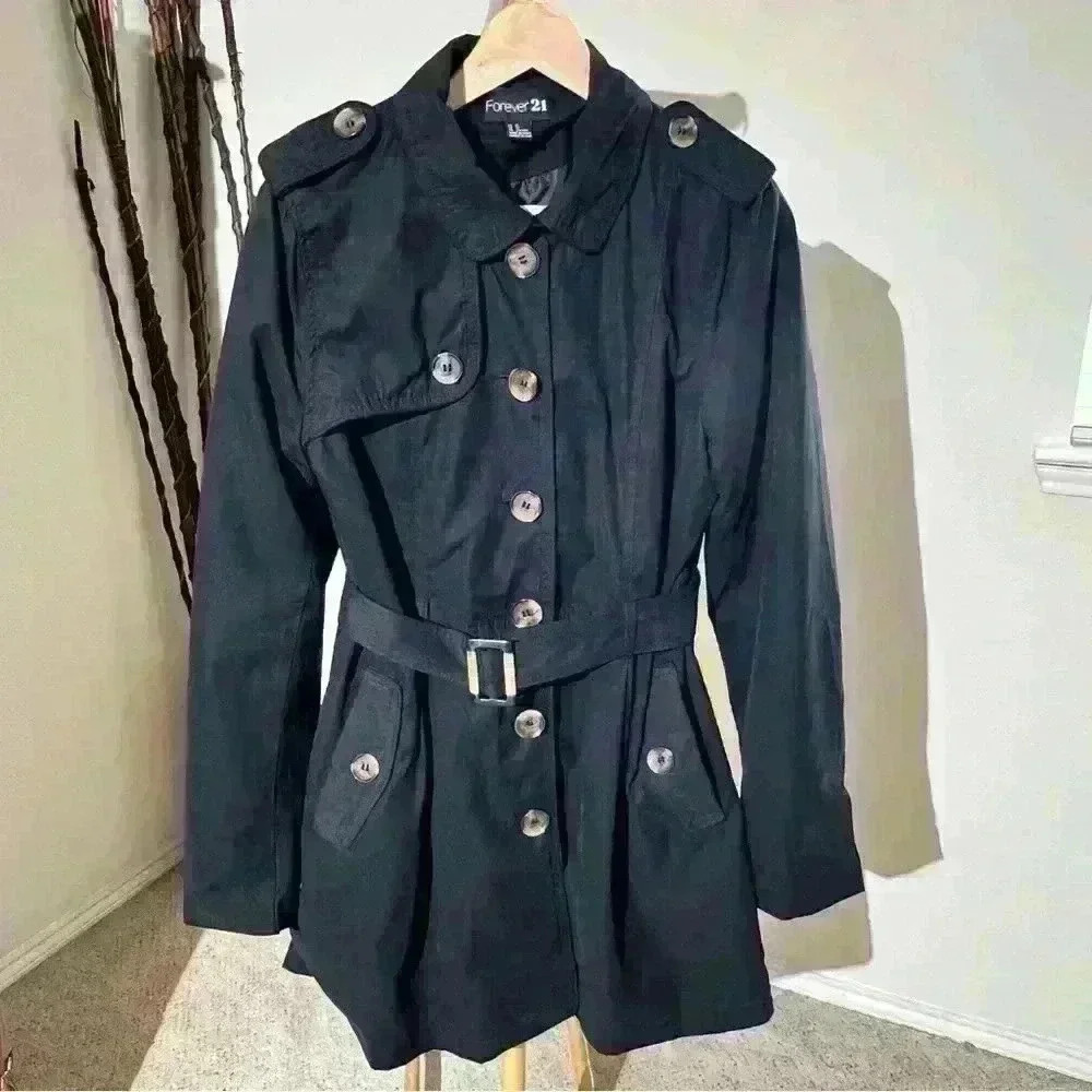 H&M Black Trench Coat
